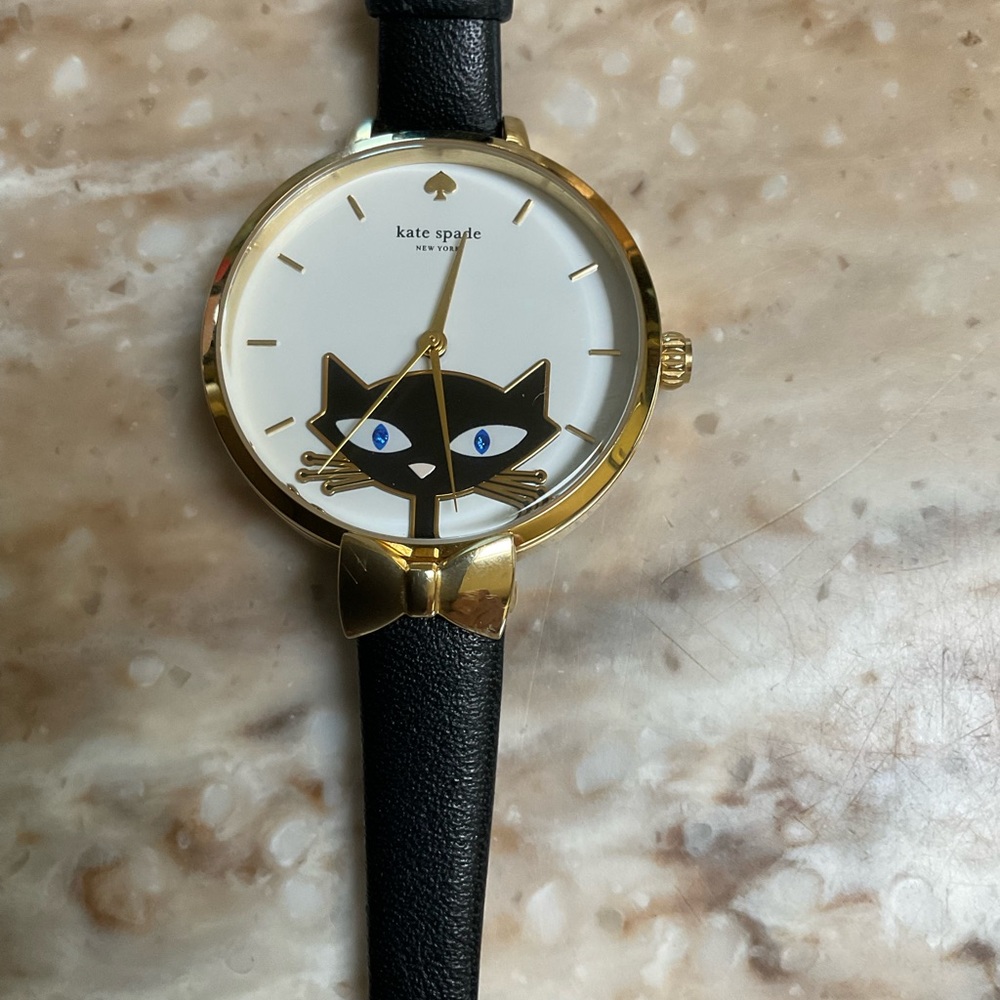 Kate Spade cat face watch